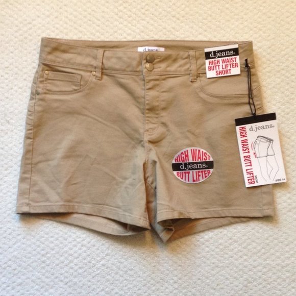 d. jeans Pants - d. Jeans High-Waist Butt-Lifter Shorts 14 NWT